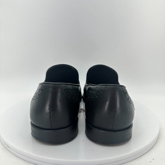 Salamander France Men Size 7.5 EU 40 Tasseled Loafer Slip On Shoes Black Leather - Picture 6 of 13